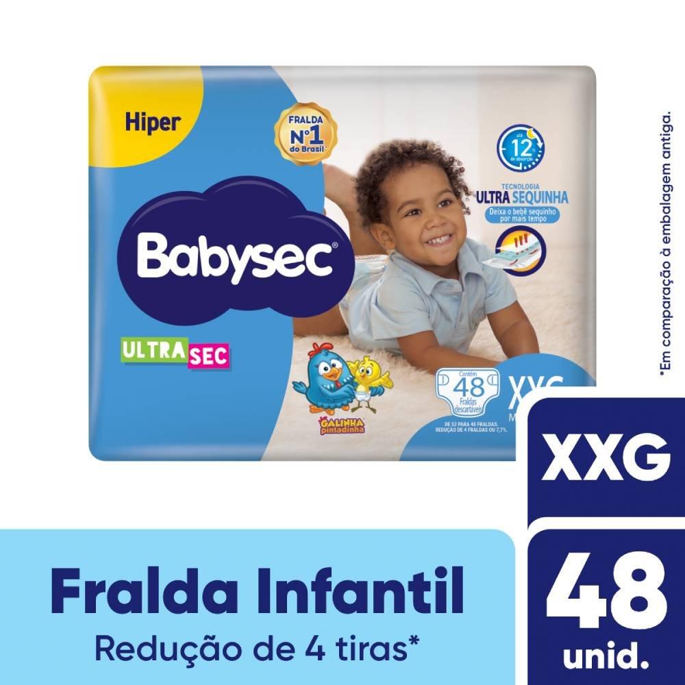 Fralda Babysec Ultra Sec Hiper Xxg Com 52 Unidades - 1