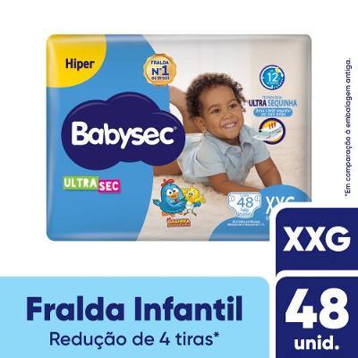 Fralda Babysec Ultra Sec Hiper Xxg Com 52 Unidades