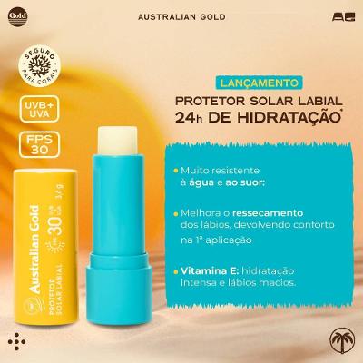 Protetor Solar Labial Australian Gold Fps30 Alta Proteção 3,4g