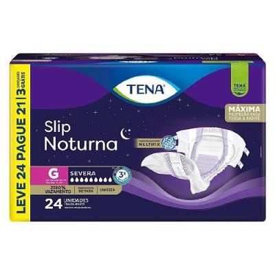 Fralda Geriátrica Tena Slip Noturna G 24 Unidades