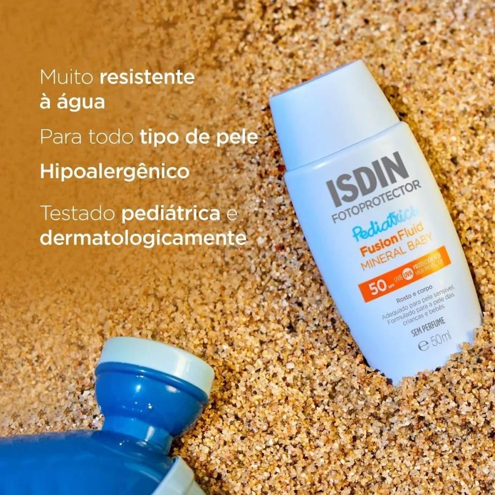 Protetor Solar Facial Infantil Isdin Pediatrics Fusion Fluid Mineral Baby Fps50 50ml - 3