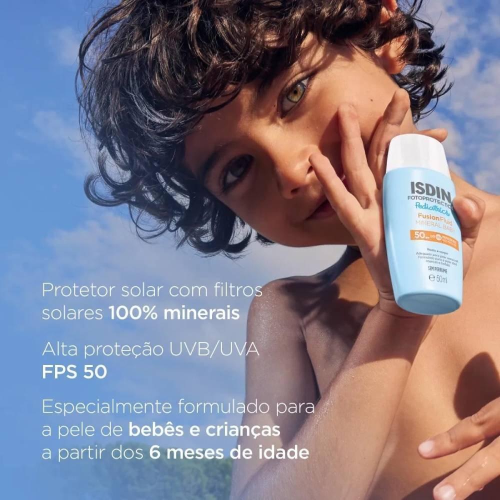 Protetor Solar Facial Infantil Isdin Pediatrics Fusion Fluid Mineral Baby Fps50 50ml - 4