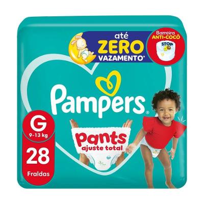 Fralda Pampers Pants Mega Ajuste Total Tamanho G 28 Unidades