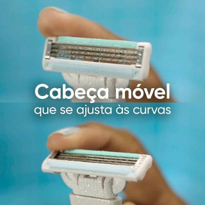  Carga Para Aparelho De Depilar Gillette Venus Pele Sensível, 8 Unidades