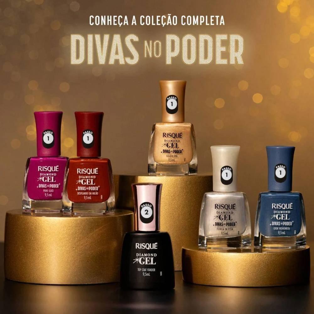 Esmalte Risqué Diamond Gel Divas No Poder Desfilando Em Milão Cremoso 9,5ml - 4