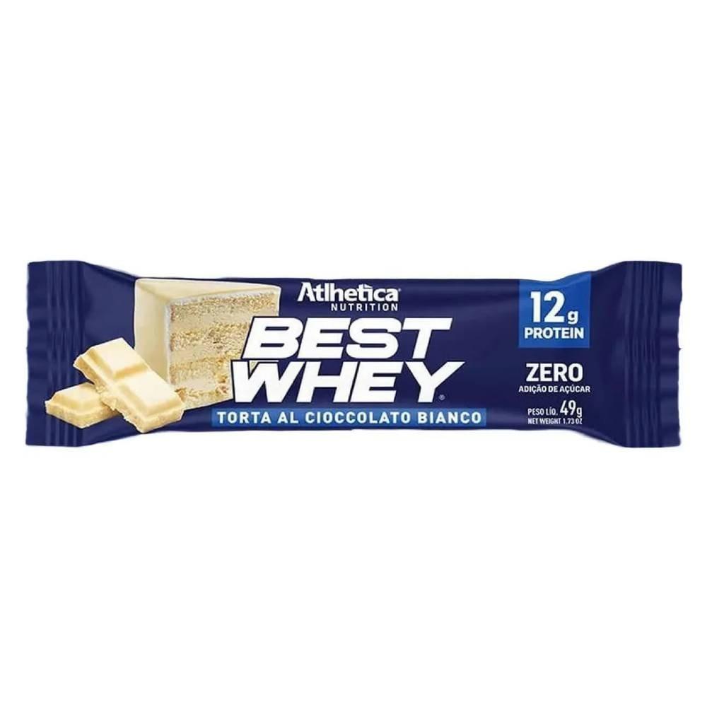 Barra De Proteína Atlhetica Nutrition Best Whey Torta Al Cioccolato Bianco 49g - 1
