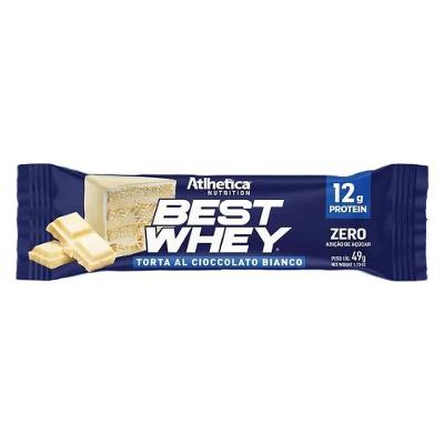 Barra De Proteína Atlhetica Nutrition Best Whey Torta Al Cioccolato Bianco 49g