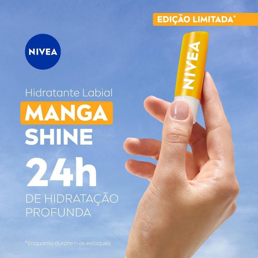 Hidratante Labial Nivea Manga Shine 4,8g - 3