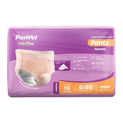 Roupa Íntima Descartável Panvel Vida Plena Pants Femme G/eg 16 Unidades