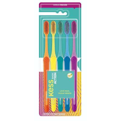 Kit Escova Dental Kess Basic Action 5 Unidades