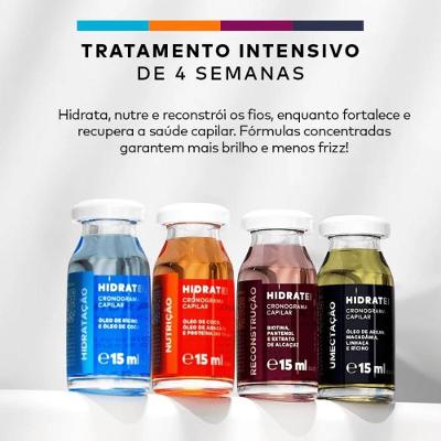Kit Ampola Hidratei Cronograma Capilar 15ml