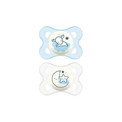 Chupeta Mam Original Night 0-6 Meses Azul 2 Unidades