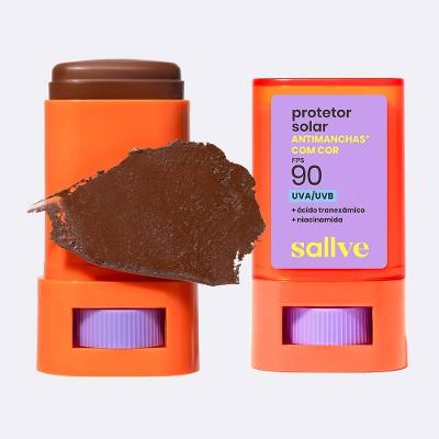 Protetor Solar Facial Stick Sallve Cor 8 Fps 90 15g