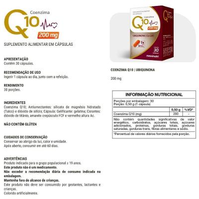 Suplemento Alimentar Coenzima Q10 200mg Maxinutri 30 Cápsulas