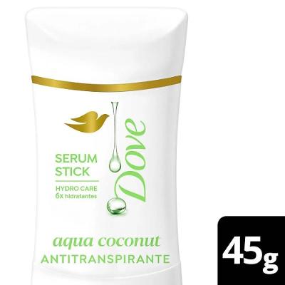 Desodorante Dove Sérum Stick Aqua Coconut 45g