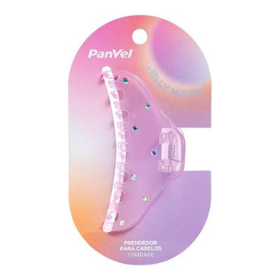 Piranha Plástica Para Cabelo Grande Lilás Jelly Moon Panvel