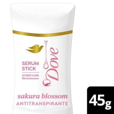 Desodorante Antitranspirante Sérum Stick Dove Sakura Blossom Invisível 72h 45g