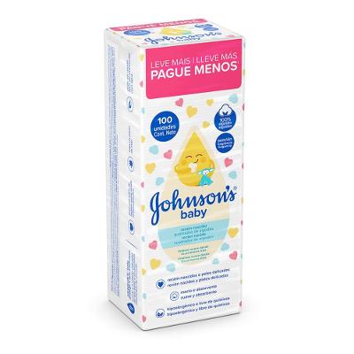 Algodão Quadrado Johnsons Baby Recém Nascido 100 Unidades