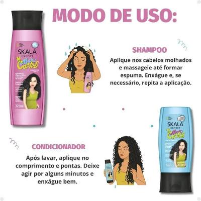 Kit Skala #mais Cachos Shampoo 325ml + Condicionador 200ml