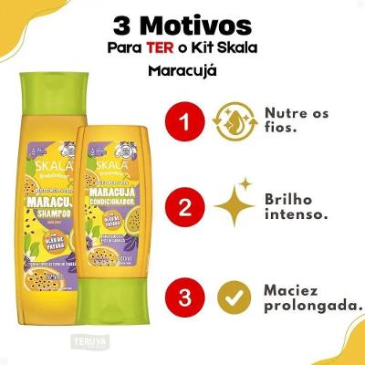 Kit Skala Maracujá Shampoo 325ml + Condicionador 200ml