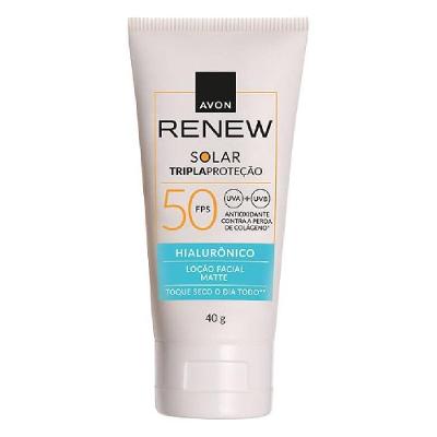 Protetor Solar Facial Avon Renew Ácido Hialurônico Fps50 40g