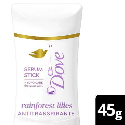 Desodorante Dove Sérum Stick Rainforest Lilies 45g