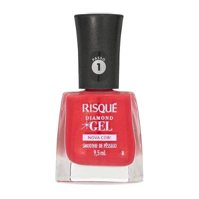 Esmalte Cremoso Risqué Diamond Gel Smoothie De Pêssego 9,5ml
