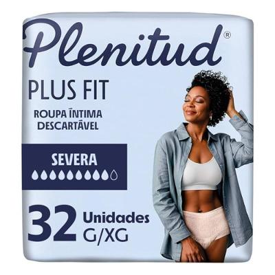 Roupa Íntima Para Mulheres Plenitud plus fit livre De Vazamentos G/xg 32 Unidades