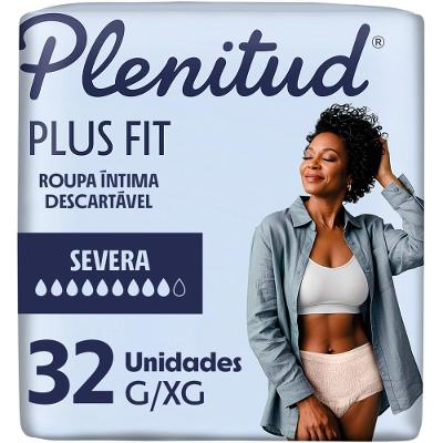 Roupa Íntima Para Mulheres Plenitud plus fit livre De Vazamentos G/xg 32 Unidades