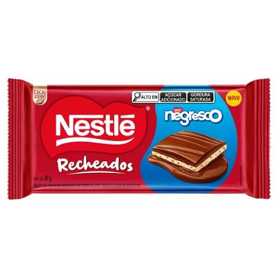 Chocolate Em Barra Nestlé Negresco Recheado 90g