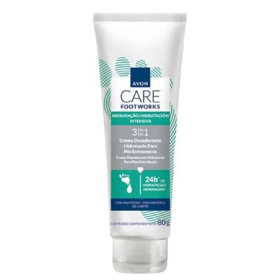 Avon Care Footworks Creme Desodorante Para Pés Extrassecos 80g