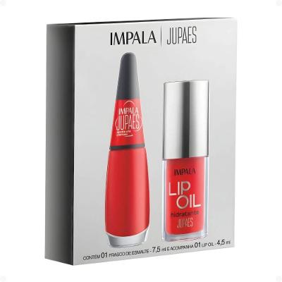 Kit Impala Ju Paes Esmalte Aposta Alta 7,5ml + Lip Oil 4,5ml