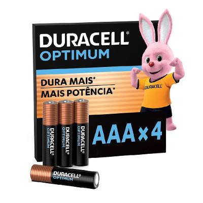 Pilha Alcalina Duracell Optimum Aaa 4 Unidades