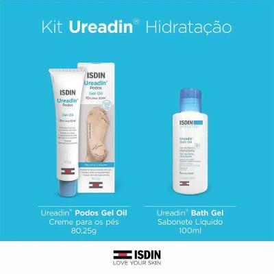 Kit Isdin Ureadin Podos Gel Oil 80g + Gel De Banho Hidratante 100ml