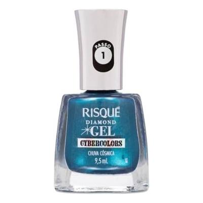 Esmalte Risqué Diamond Gel Cybercolors Metálico Chuva Cósmica 9,5ml