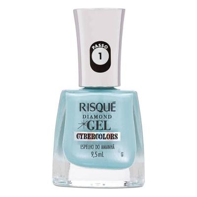 Esmalte Risqué Diamond Gel Cybercolors Metálico Espelho Do Amanhã 9,5ml