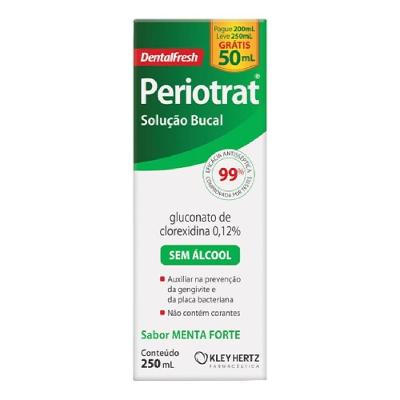 Solução Bucal Periotrat Menta Forte Sem Álcool 250ml