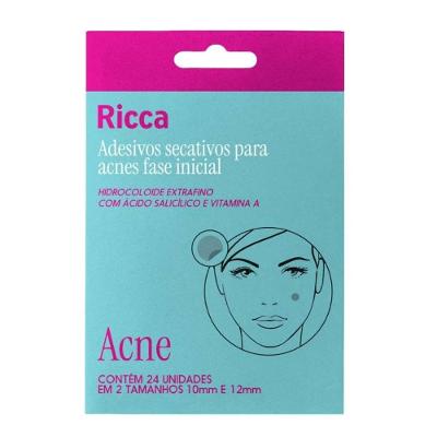 Adesivo Secativos Para Acne Ricca Fase Inicial 24 Unidades