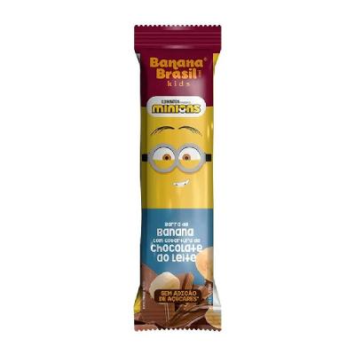 Barra De Frutas Banana Brasil Kids Minions Chocolate Ao Leite 22g