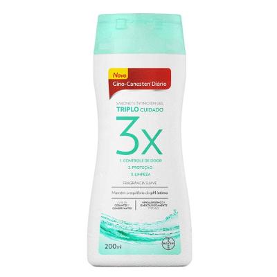 Sabonete Líquido Íntimo Gino Canesten Triplo Cuidado 200ml