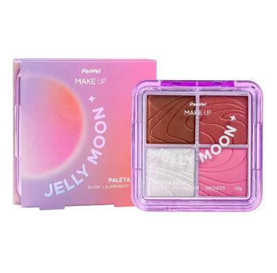 Paleta Blush Iluminador E Bronzer Jelly Moon Panvel Make Up 10g