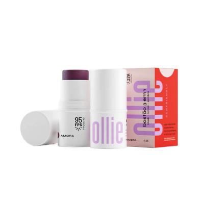 Bastão Ollie 3em1 Blush Batom E Sombra Amora Fps95 4,5g