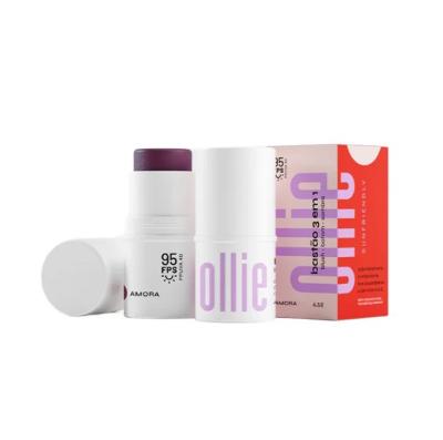 Bastão Ollie 3em1 Blush Batom E Sombra Amora Fps95 4,5g