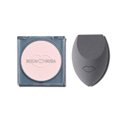 Kit Pó Translúcido Boca Rosa Beauty Jujuba 9g + Esponja
