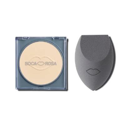 Kit Pó Translúcido Boca Rosa Beauty Cuscuz 9g + Esponja
