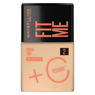 Base Líquida Maybelline Fit Me Fresh Tint Com Vitamina C Fps 50 Cor 02 30ml
