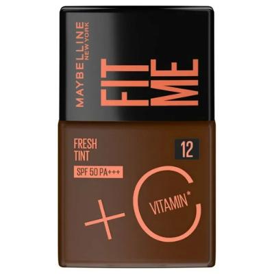 Base Líquida Maybelline Fit Me Fresh Tint Com Vitamina C Fps 50 Cor 12 30ml