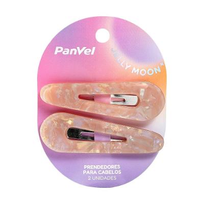 Kit 2 Prendedores Plástico Marmorizado Jelly Moon Panvel