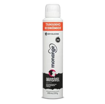 Desodorante Aerossol Antitranspirante Monange Invisível 200ml