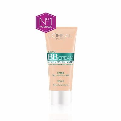 Base Bb Cream L’oréal Paris Efeito Matte Cor Média Fps 50 30ml